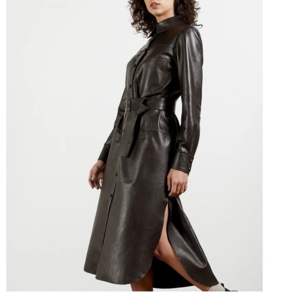 Ted Baker Faux leather dress! New! Fall! 🍁🍁 - Picture 1 of 8